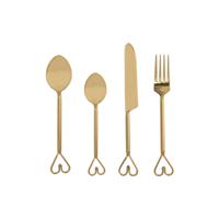 Bestek Home ESPRIT Gouden Roestvrij staal 4,5 x 1,5 x 21 cm 16 Onderdelen