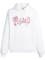Marni hoodie à logo imprimé - Blanc