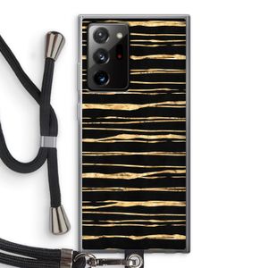 Gouden strepen: Samsung Galaxy Note 20 Ultra / Note 20 Ultra 5G Transparant Hoesje met koord