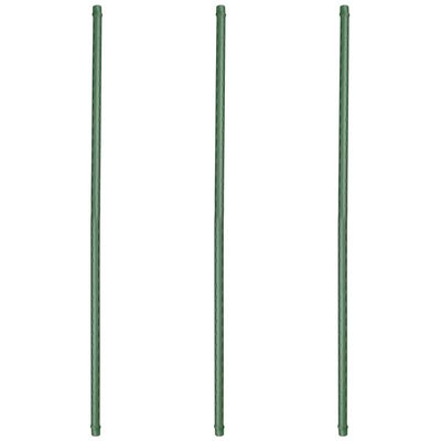 Pakket van 12x stuks plantenstokken donkergroen 60 cm - geplastificeerd verzinkt staal - plantensteu
