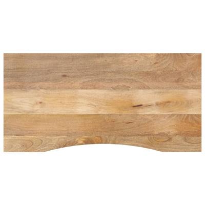 Bureaublad met ronding 110x60x2,5 cm massief ruw mangohout