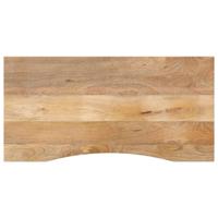 Bureaublad met ronding 110x60x2,5 cm massief ruw mangohout