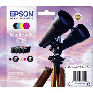 Epson Inktcartridge T02V6, 502 Origineel Combipack Zwart, Cyaan, Magenta, Geel C13T02V64010