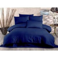 Beddengoedset - 1 dekbedovertrek 220 x 240 cm + 2 kussenslopen 60 x 60 cm - 80% katoen, 20% polyester - Blauw