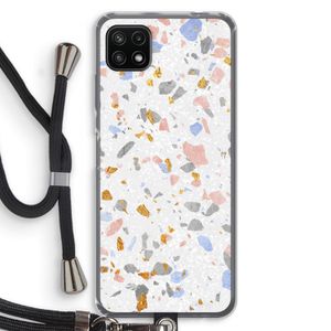 Terrazzo N°8: Samsung Galaxy A22 5G Transparant Hoesje met koord