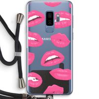 Bite my lip: Samsung Galaxy S9 Plus Transparant Hoesje met koord