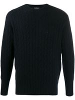 N.Peal 007 Cable Crew Neck Sweater - Bleu - thumbnail