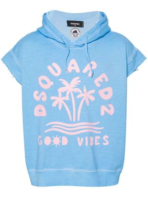 DSQUARED2 hoodie Adriana à manches courtes - Bleu