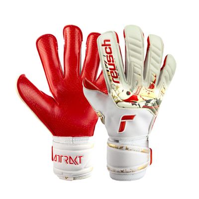 Reusch Attrakt Gold X GluePrint - White/Gold/Red