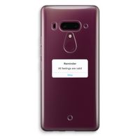 Reminder: HTC U12+ Transparant Hoesje Reminder: HTC U12+ Transparant Hoesje