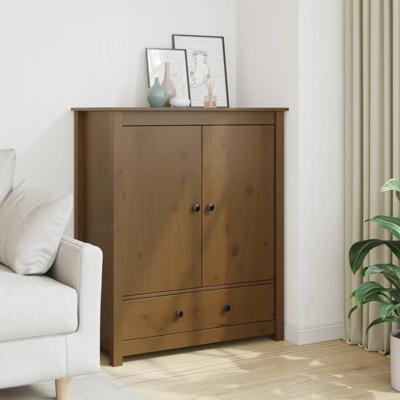 Hoge kast 83x41,5x100 cm massief grenenhout honingbruin