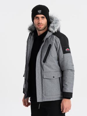 Ombre - Winterjas - Heren - Grijs - Italianstyle