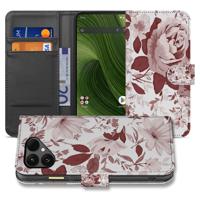 Bookcase Hoesje Fairphone 6 Watercolor Flowers Met Pasjes