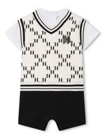 Karl Lagerfeld Kids grenouillère à motif monogrammé - Tons neutres - thumbnail