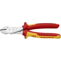 Knipex VDE-Kraft-Seitenschneider 200mm 1000V 2K-Griffe Knipex 74 06 200 VDE Zijkniptang Met facet 200 mm - thumbnail