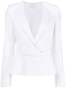 Genny veste de tailleur à ourlet péplum - Blanc