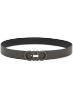 Ferragamo ceinture en cuir à boucle Gancini - Gris