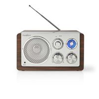 Nedis RDFM5110BN FM Radio Tafelmodel Bruin/Zilver - thumbnail