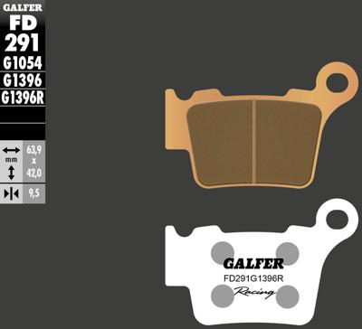 GALFER remblokken "fd291 brake pad fd291 g1396r sint.met.rac.offr.