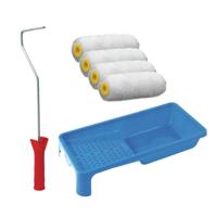Sorex Verfrollers schilderen set - beugel en verfbak - 4x vacht verfrollers - 10 cm