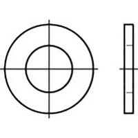 TOOLCRAFT Onderlegring Staal Galvanisch verzinkt 100 stuk(s) TO-5433765