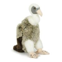 Pluche gier vogel knuffel - wit/grijs - 30 cm - speelgoed - roofvogel