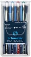 Schneider S-183594 Rollerball One Hybrid N 0,5mm Etui 4 Stuks - thumbnail