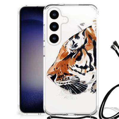 Back Cover Samsung Galaxy S24 Watercolor Tiger Back Cover Samsung Galaxy S24 Watercolor Tiger