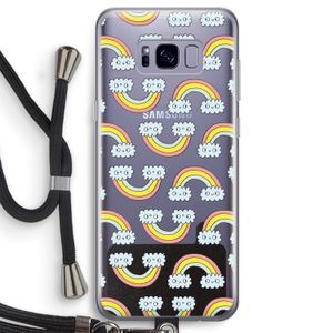 Regenboog: Samsung Galaxy S8 Transparant Hoesje met koord