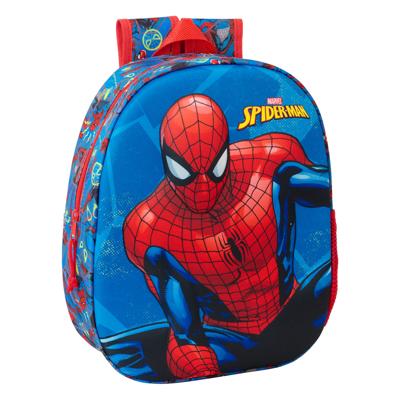 Kinderrugzak Spider-Man Rood Marineblauw 27 x 33 x 10 cm 3D