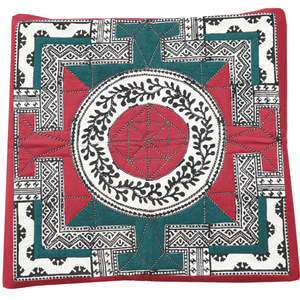 Fair Trade Meditatie Mat (Groen-Rood)