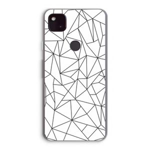 Geometrische lijnen zwart: Google Pixel 4a 5G Transparant Hoesje