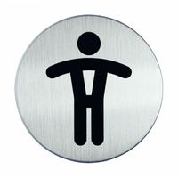 Novioproducts Pictogram zelfklevend rond herentoilet RVS - thumbnail