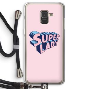 Superlady: Samsung Galaxy A8 (2018) Transparant Hoesje met koord