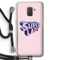 Superlady: Samsung Galaxy A8 (2018) Transparant Hoesje met koord
