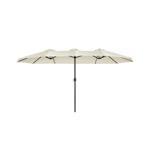 Extra grote parasol met zwengel, beige