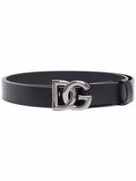 Dolce & Gabbana ceinture à boucle logo DG - Noir