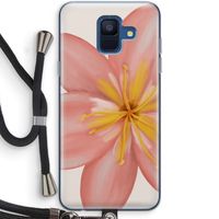 Pink Ellila Flower: Samsung Galaxy A6 (2018) Transparant Hoesje met koord