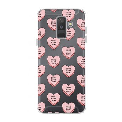 Chicks before dicks: Samsung Galaxy A6 Plus (2018) Transparant Hoesje