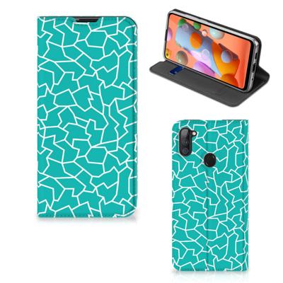 Samsung Galaxy M11 | A11 | Bookcase | Cracks Blue Samsung Galaxy M11 | A11 | Bookcase | Cracks Blue