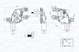 Ruitenwissermotor MAGNETI MARELLI, Inbouwplaats: Achter, Spanning (Volt)12V, u.a. für Seat, Skoda, VW