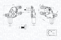 Ruitenwissermotor MAGNETI MARELLI, Inbouwplaats: Achter, Spanning (Volt)12V, u.a. für Seat, Skoda, VW