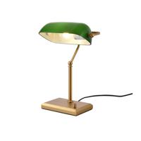 Artdelight Klassieke bankierslampStanford goud met groen - TL 3486 MG-GR
