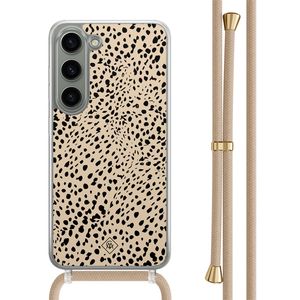 Samsung Galaxy S23 hoesje met beige koord - Spot on