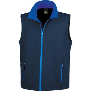 Softshell sport bodywarmer navy blauw voor heren