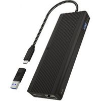 ICY BOX IB-DK4080AC Bedraad USB 3.2 Gen 1 (3.1 Gen 1) Type-C Zwart - thumbnail