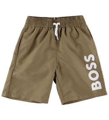 Hugo Boss Logo Zwembroek Kids Donkergroen - Maat 13/14 jaar - Kleur: Donkergroen | Soccerfanshop