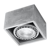 Sollux Plafondlamp Quatro 1 lichts beton - thumbnail