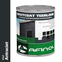 Afinol Houtcoat Teerlook Mat Antraciet 750 ml