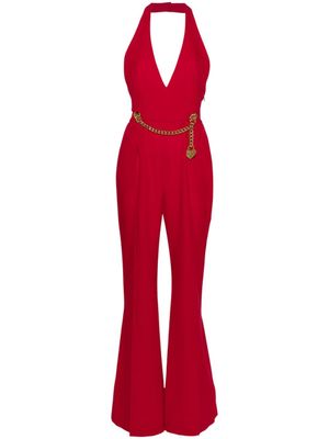 Moschino combinaison à dos nu - Rouge